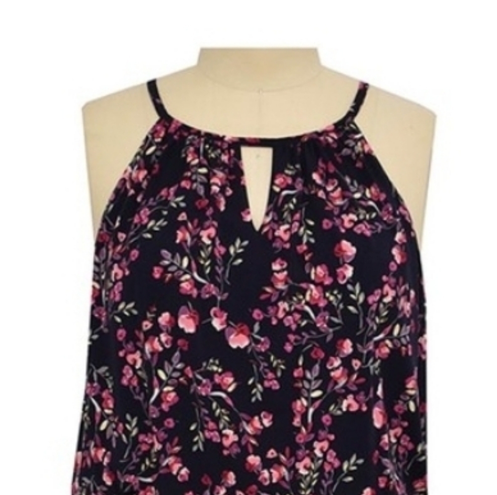 Sz 16W NWT London Times Woman Spring Bud Sleeveless Blouson Jumpsuit
